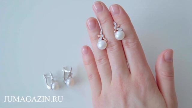 Серьги 33312468Д (родирование) и Серьги 33312469Д (золочение, выборочное родирование)