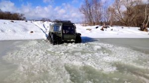 Вездеход "БРО". Выход на лед.