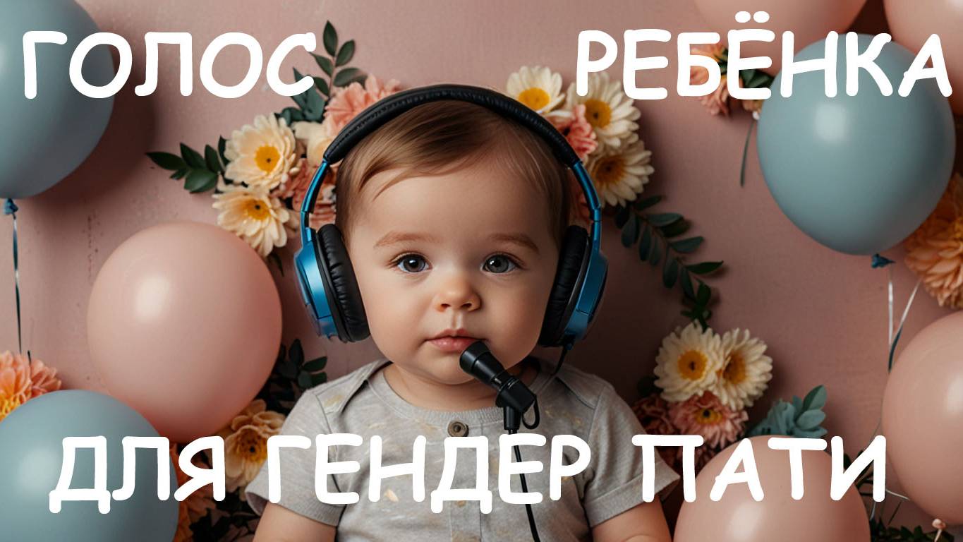 Голос ребёнка для Гендер Пати. Голос малыша. Пример голоса