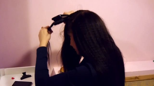 Объемная укладка на длинные волосы за 5 мин смотреть онлайн