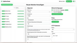 Uptime Monitoring inkl. Benachrichtigungen kostenlos - mit Uptime Kuma!