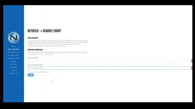 как обменять Bithold на Numus? Инструкция смотреть онлайн