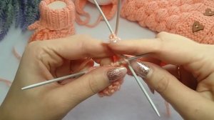 Пинетки спицами от 0 до 3 месяцев