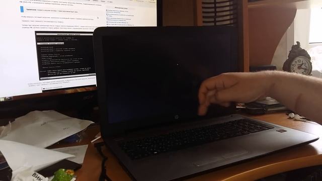 Черный экран и курсор windows 10 ноутбук hp смотреть онлайн