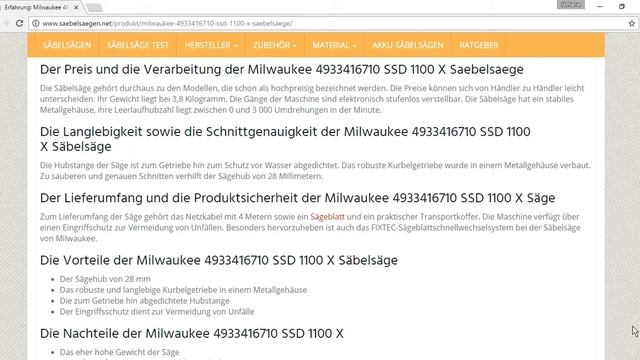 Säbelsäge Milwaukee 4933416710 SSD 1100 X | Infos, Tipps und Testsieger | SaebelSaegen.net смотреть онлайн