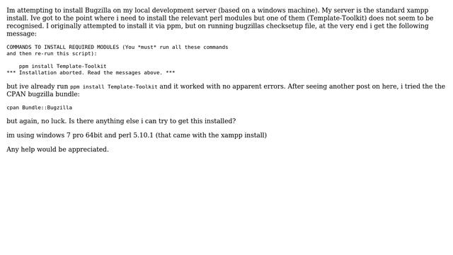 Install perl Template-Toolkit for bugzilla on windows (2 Solutions!!) смотреть онлайн