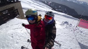 Лыжники-чайники на Альпике