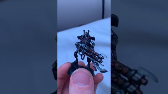 The minorly kitbashed Necron warden