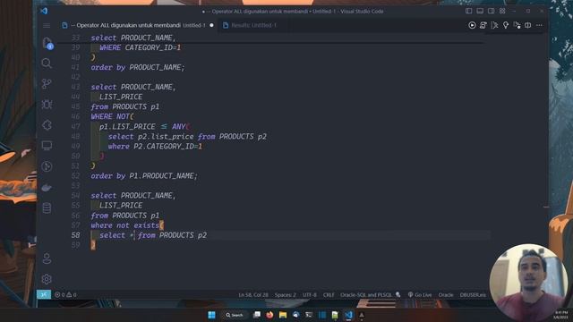 ORACLE DATABASE TUTORIAL #42 OPERATOR ALL