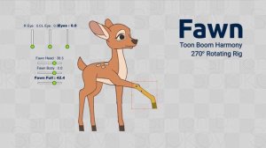 🎞️⚙️ Fawn | Toon Boom Harmony 270° Rotating Rig | Demo Video