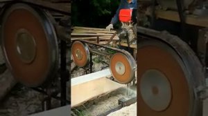 Ленточная пилорама своими руками «Юрман-1»: тестовая распиловка