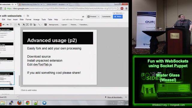 BSidesLV 2013 3 2 1 Fun with WebSockets using Socket Puppet Mister Glass Weasel смотреть онлайн