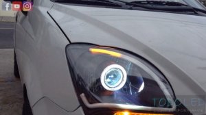 CHEVY SPARK LED RUNNING  SECUANCIAL  RETROFIT HEADLIGHTS / FARO LED PROJECTOR LED DRL