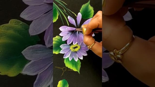 super amazing one stroke flower#viral #shortvideo #nature #shorts #flower