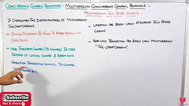 7.34- Multiversion Two-phase Locking Protocols | DBMS Free Online Course