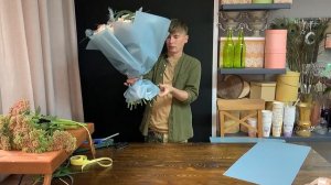 УПАКОВКА КРУГЛОГО БУКЕТА №2