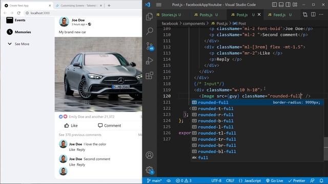 Let's build Facebook 2.0 with REACT.JS! PART 2 (Next.js, Tailwind CSS,Google Login,Full Tutorial)