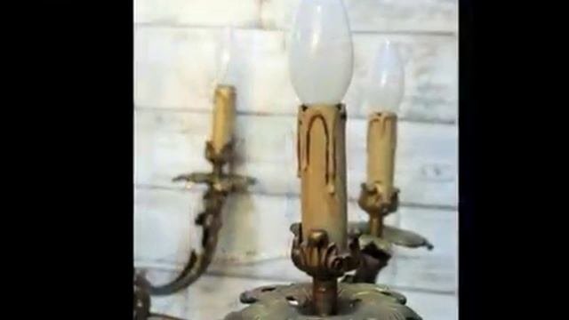 Антикварная шикарная  бронзовая ЛЮСТРА  из Европы