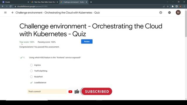 Challenge environment - Orchestrating the Cloud with Kubernetes - Quiz |Qwiklabs Trivia January 202 смотреть онлайн