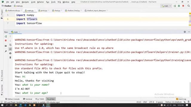Simple AI Chatbot using python. смотреть онлайн