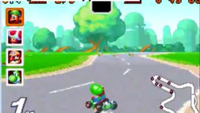 Game Walkthrough-Mario Kart Super Circuit GBA-Flower Cup-Mario Circuit смотреть онлайн
