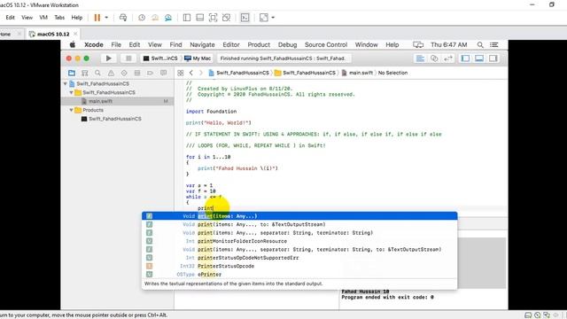 Tutorial 04: Loop in Swift | Loops (For While Repeat) using Swift Programming Language