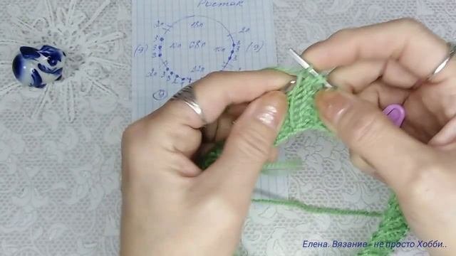 Росток по горловине//как вяжу его я //Видеоурок 2