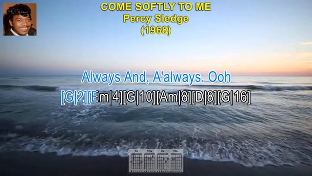 Come Softly To Me - Percy Sledge (Karaoke Scrolling Lyrics) & (Guitar Chords)