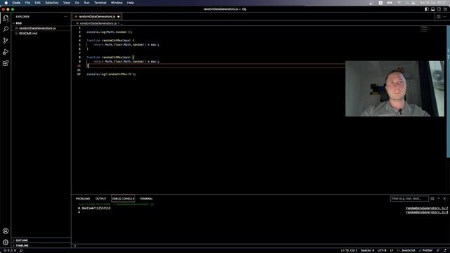 QA PUB | Создаем набор функций для генерации случайных данных на Javascript в Visual Studio Code