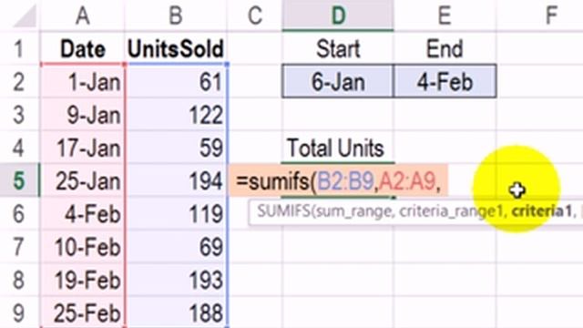 How to Sum for a Specific Date Range in Excel смотреть онлайн