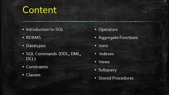 1. Course Content - SQL - @CodeFlew