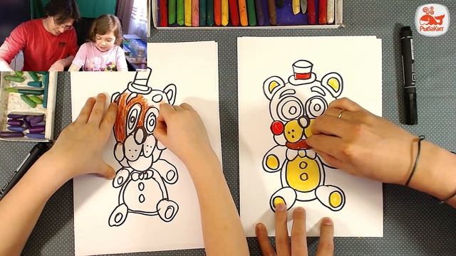 Как нарисовать Фредди / How to draw Freddy FNAF / с Катей и РыбаКит смотреть онлайн