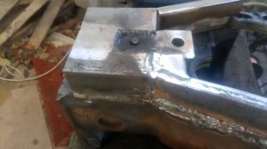 Самодельный дизельный двигатель на мотоцикл. Завершение сварочных работ по блоку