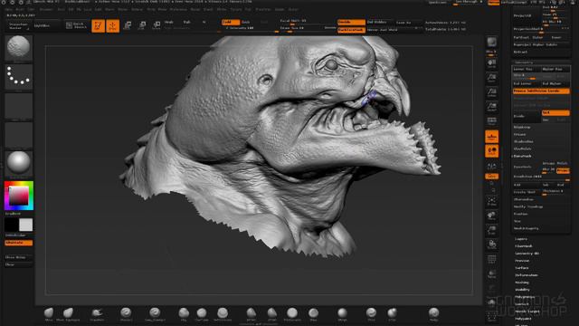 [Zbrush Alien's concept creation] 09 Detailing the Sculpt смотреть онлайн