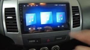 Установка Android Wide Media KS MFB 3/32 с усилителем Rockford + камера  Mitsubishi Outlander XL 08