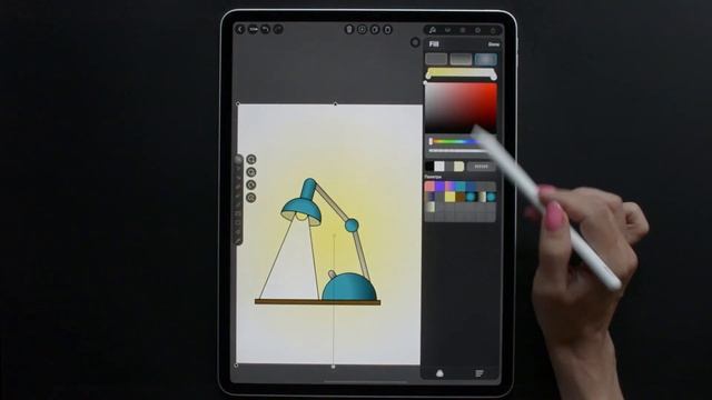 Vectornator. 2. Vector gradient drawing