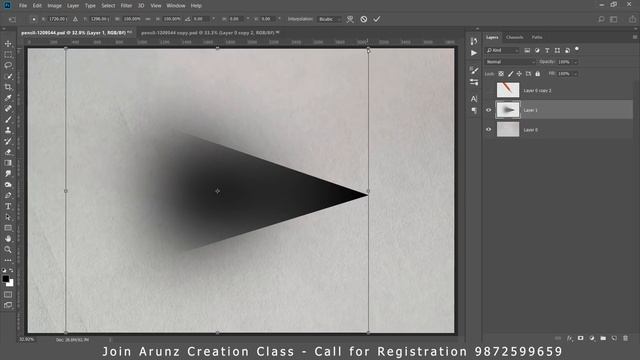 How to Create a Realistic Pencil shadow by Quick Selection | Gradient and Gaussion Blur смотреть онлайн