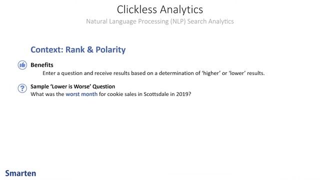 Smarten Augmented Analytics with NLP Search Capability Including Rank and Polarity Analytics смотреть онлайн