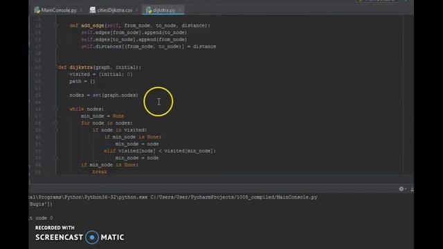 Dijkstra shortest path aglorithm GUI program смотреть онлайн