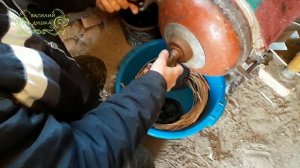 Обработка прута ивы паром для очистки от коры