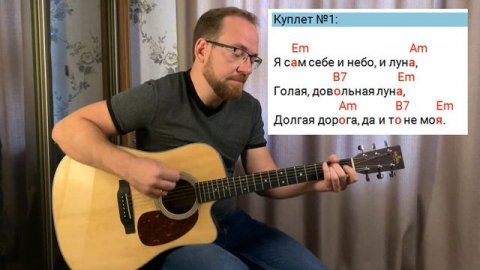 Как играть на гитаре АукцЫон Дорога Леонида Фёдорова. Разбор, аккорды, вступление, рифф и как петь