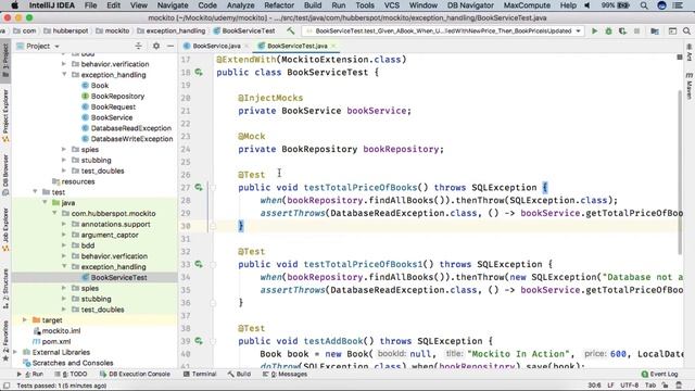 Mockito 3 - Exception Handling in BDD | Behavior Driven Development смотреть онлайн