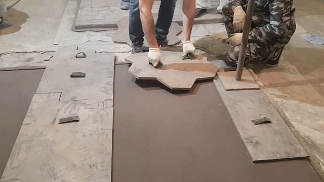 Обучение технологии укладки печатного бетона Домаск™ / Stamped concrete Layout Technology Training