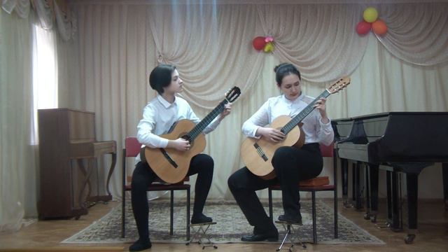 Дуэт гитаристов Гилева Полина, Ляйхтман Варвара, город Прокопьевск ДШИ №68 смотреть онлайн