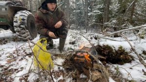 ПО ПЕРВОМУ СНЕГУ НА КАРАКАТЕ! Разбил Лагерь. ГОТОВИМ НА КОСТРЕ! КЕМПИНГ с Палаткой в ТАЙГЕ