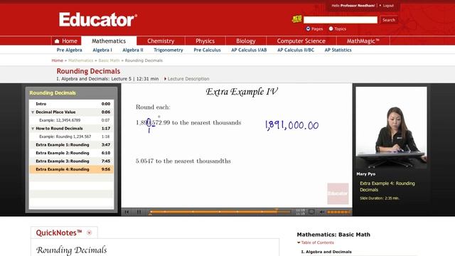 Basic Math: Rounding Decimals