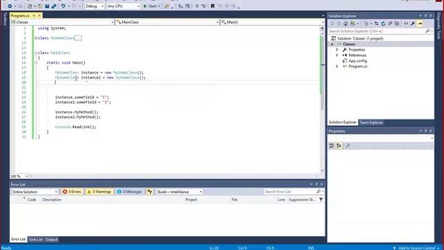 C# 1 -  Введение в ООП.  Классы, объекты.  Часть 1 смотреть онлайн
