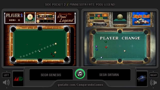 Side Pocket 2 (Sega Genesis vs Sega Saturn) Side by Side Comparison смотреть онлайн