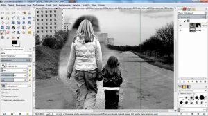 Как сделать коллаж из двух фото в GIMP?