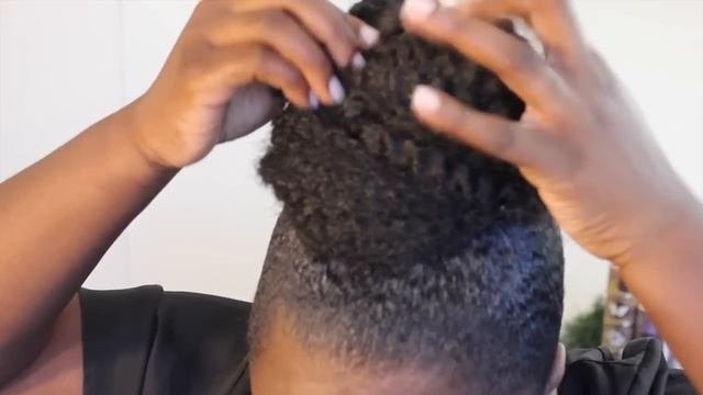 {Natural Hair} Simple Updo Using Marley Hair Tutorial